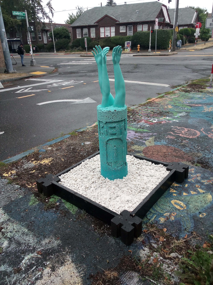 West side view of a zero milestone